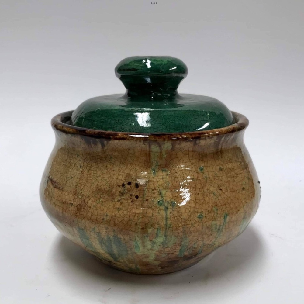 Smith Shenandoah Redware Lidded Pot—OOAK
